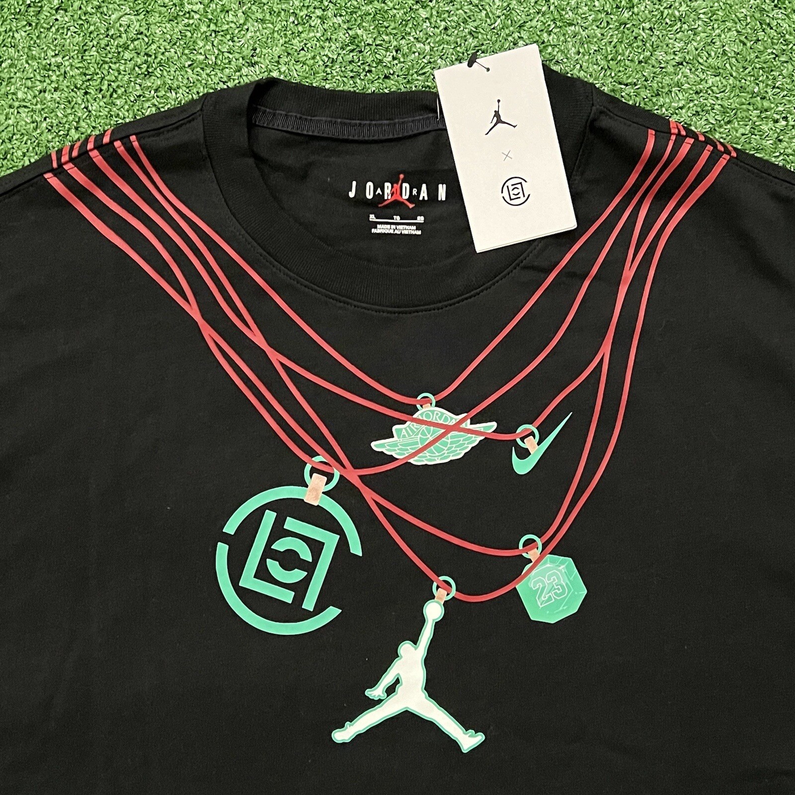 Nike Air Jordan x Clot Jade TShirt Mens XL Black SS22 DJ9740010 (100
