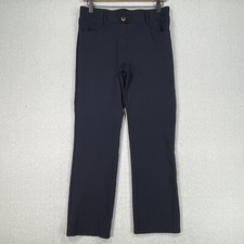 Betabrand Pants Straight Leg Women M S-Petite Stretch Pull On Dark Wash Mid Rise
