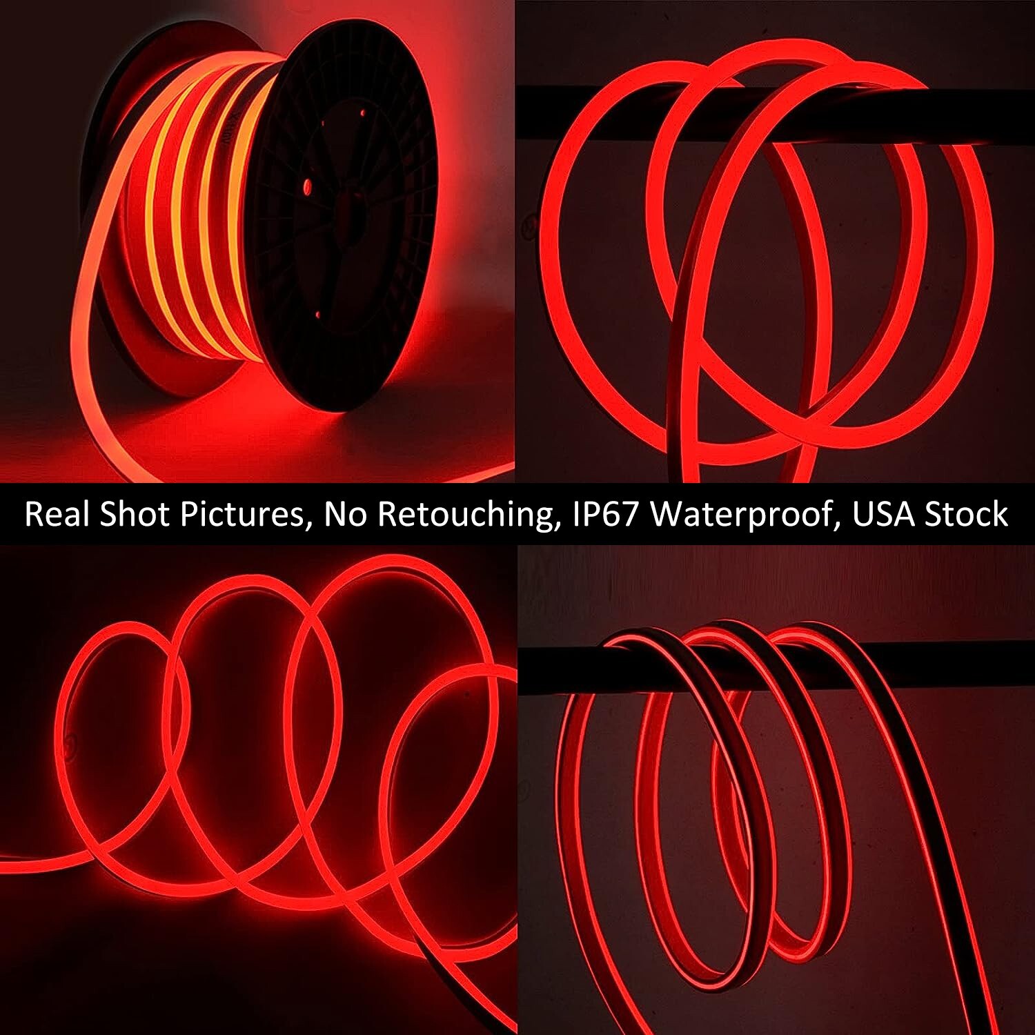 164ft 110V LED Neon Rope Light Strip Waterproof Outdoor for Commercial