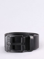 Image of Diesel Jeans Bluestar Leather Belt 100% Cowhide Width 4 cm Black Black Brown -