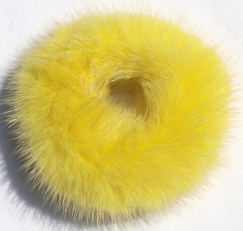Fur Hair Bands Mink Bracelet Scrunchie Accessories Plait Hairstyle Elite Yellow