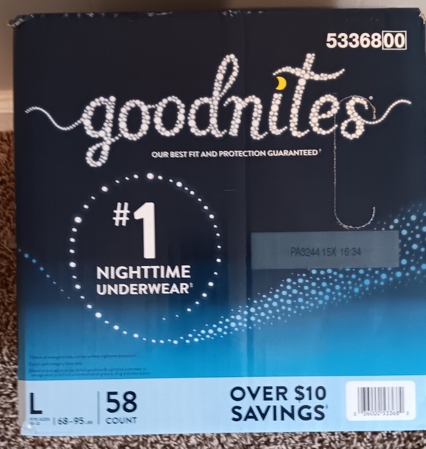 GoodNites Bedtime Underwear for Boys Large L 68 95 Pounds 58 Count eBay