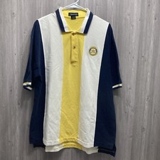 InnerHarbor Polo Mens Short Sleeve Shirt Striped Large 1/4 Button