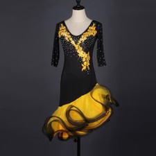 Ballroom Latin dance Competition dress adult jitterbug dance dress 128