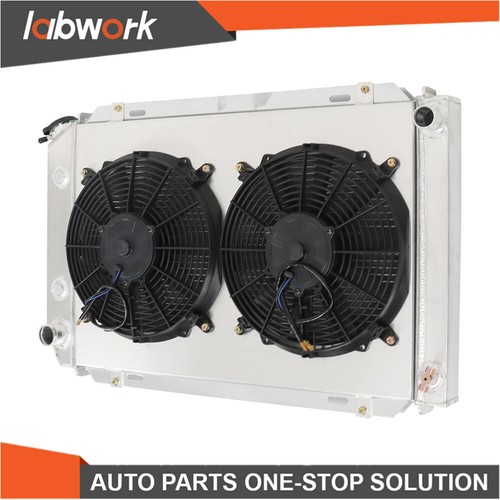 Labwork 3Row Aluminum Radiator+Fan For Ford Mustang Foxbody 5.0 2.3 1979-93