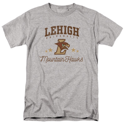 Lehigh University Adult T-Shirt Mountain Hawks, Athletic Heather, S-5XL
