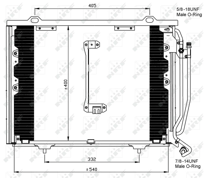 35215 NRF CONDENSER, AIR CONDITIONING FOR MERCEDES-BENZ