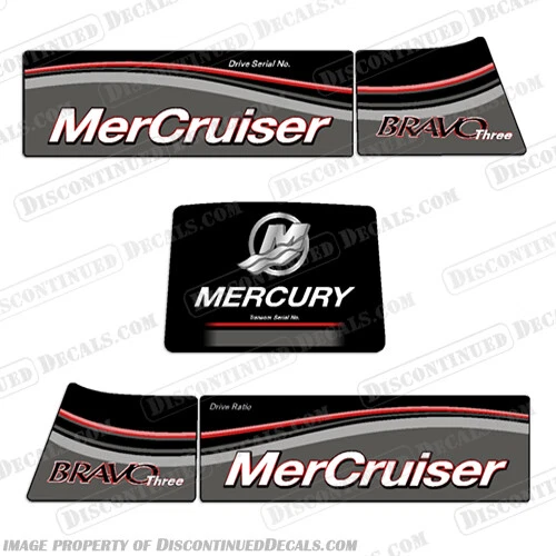 Fits Mercruiser Bravo Three Decals - New Model