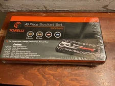 Torelli 40 Piece Socket Set SAE & Metric