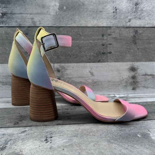 Vince Camuto US Size 8W Leather Two Piece Heeled Sandals Mejorla Pastel 0676 - Picture 6 of 15