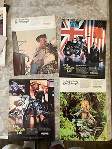 1969 Triumph Motorcycle Bonneville Daytona bike*Lot of 4*Ready to Display*ad c