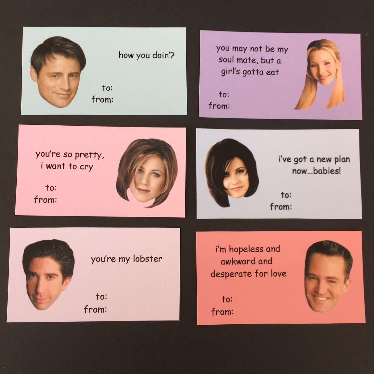 Friends Tv Show Mini Valentine's Day Cards Funny Gift | eBay