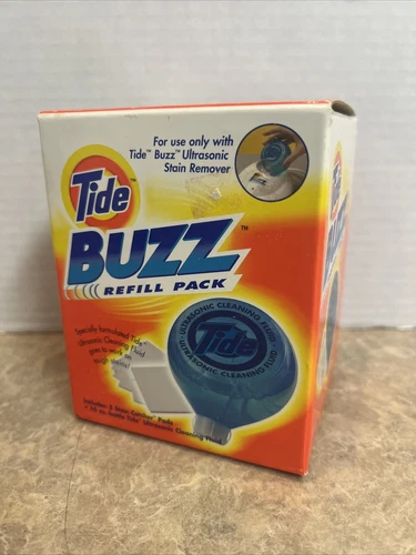 Tide Buzz Refill Pack For Ultrasonic Stain Remover 10 oz Liquid & 5 Pads