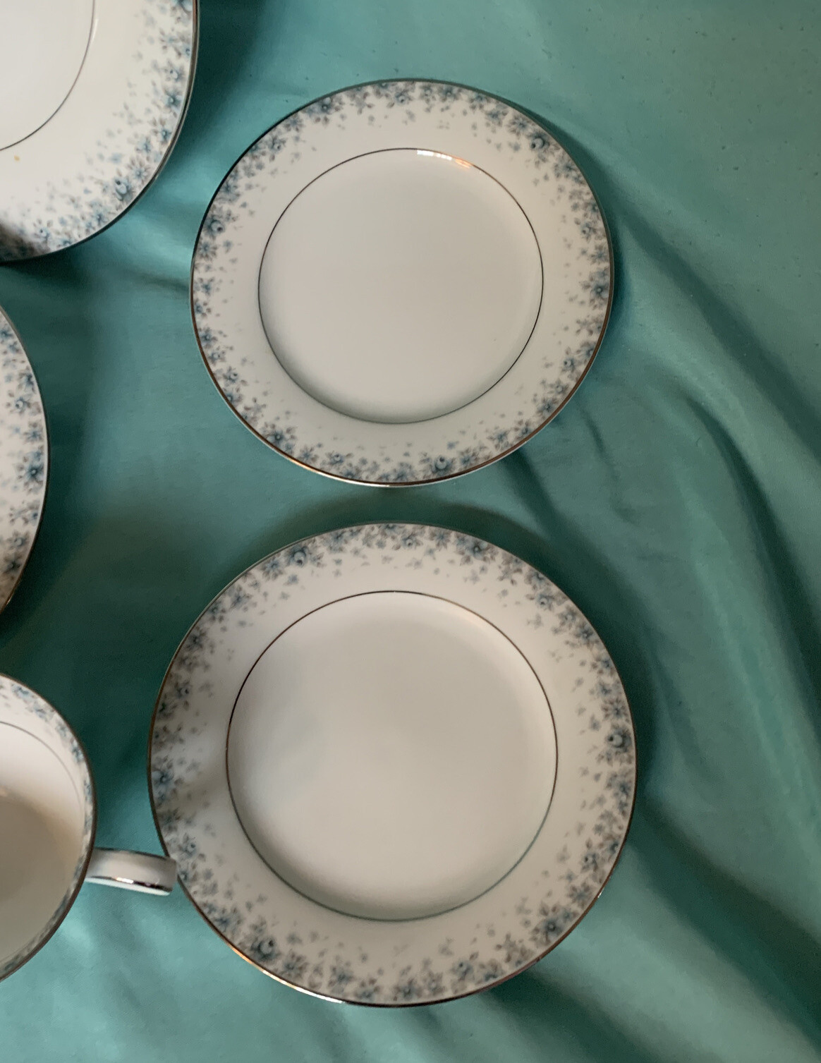 Vintage Noritake China 6722 KATHLEEN 6 Piece Dinner Lot , Plates & Cup