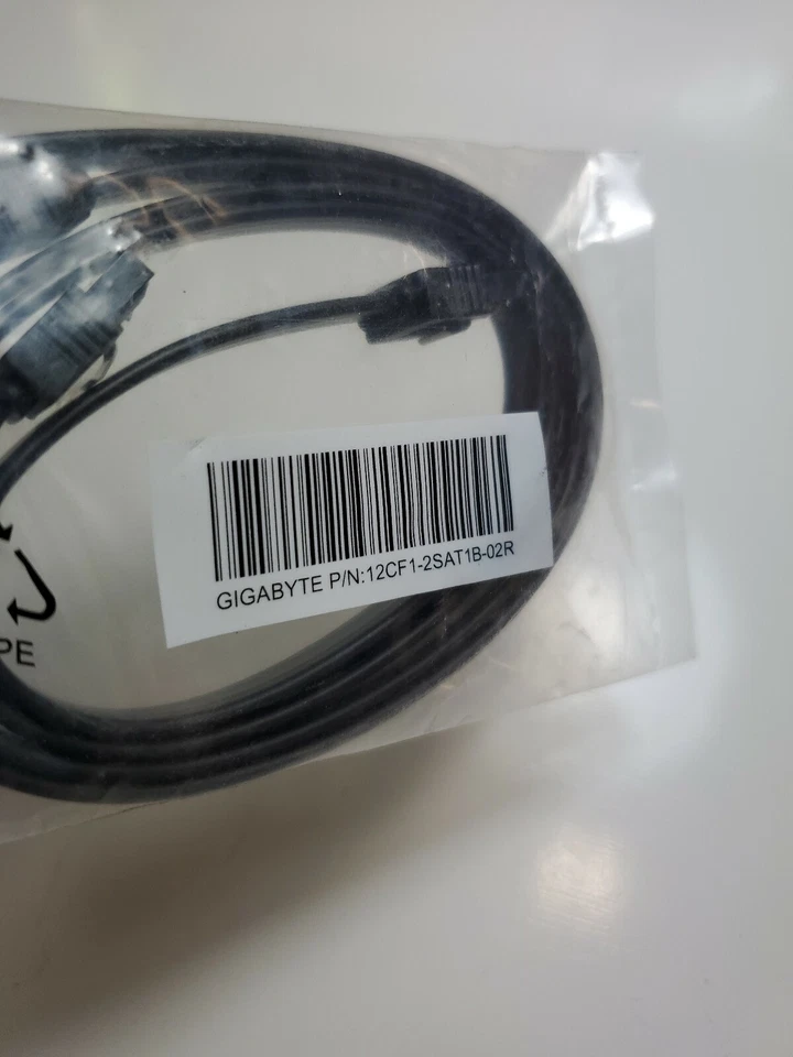 SATA CABLES (PACK OF 2) FROM Gigabyte Z170XP-SLI MOTHERBOARD 12CF1-2SAT1B-02R - Image 2 of 4