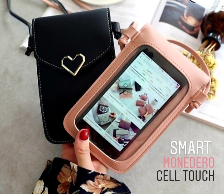 Touch Screen Cell Phone Crossbody Wallet Bag PU Leather Case