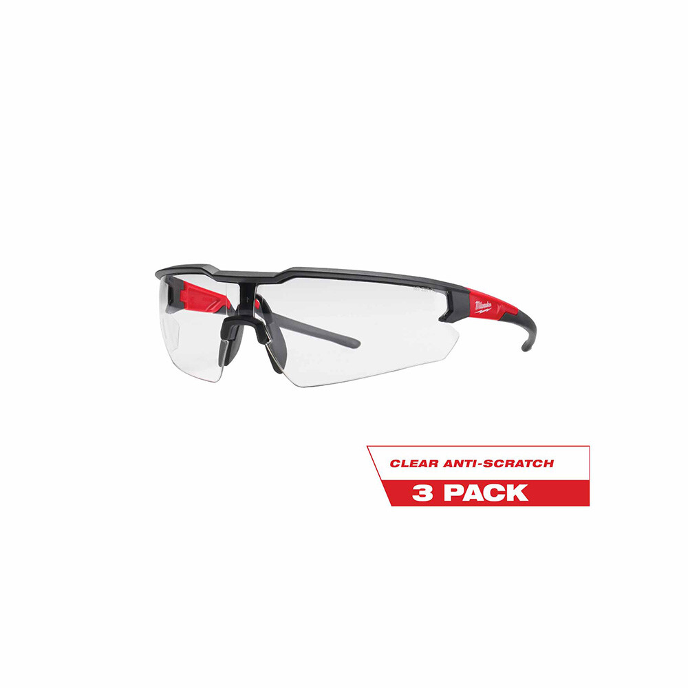 Milwaukee 48-73-2052 3PK Safety Glasses – Clear Anti-Scratch