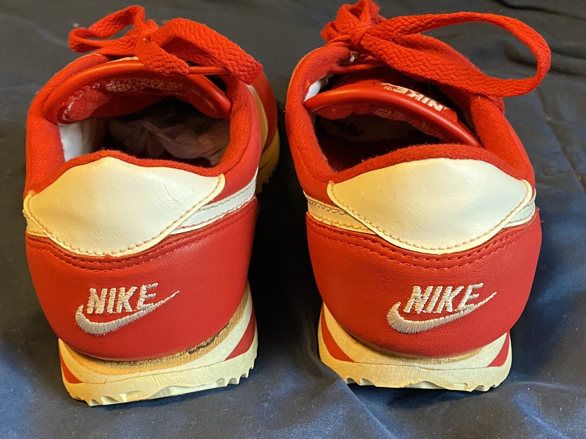 Vintage 80s Nike Cortez Classics Sneakers Red Soles 70s