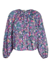 Rails Women’s Indi Leilani Floral Print Cotton Top Long Sleeve Size XS (US 0 - 2