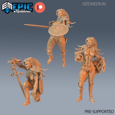 Elf Fighter Spielerfigur Dungeons and Dragons Miniatur D&D, Fantasy 28mm