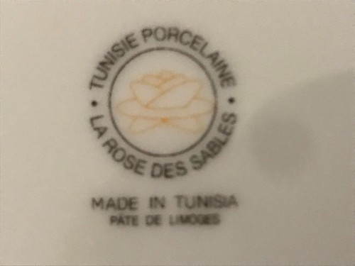 La Rose Des Sables Pâte Limoges Restaurant Ware Platter Tunisia Tunisie FREE SH. - Picture 5 of 5