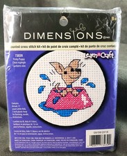 Dimensions Perky Puppy Counted Cross Stitch Kit 73039 Learn Craft Fab Chihuahua 