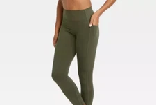 Women's Flex High-Rise 7/8 Leggings - All in Motion ( Size - L) Moss Green - NEW