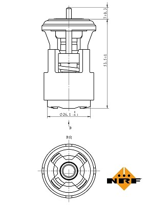 NRF 725133 Thermostat, coolant for ,AUDI,FIAT,MG,ROVER,SEAT,SKODA,VW