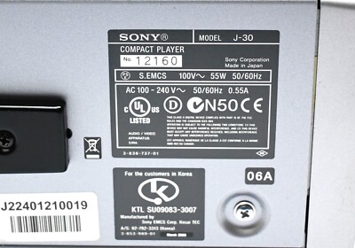 Sony J-30 Digital Betacam Compact Player (12160) | eBay
