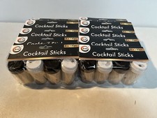 6000 cocktail sticks, 10 packs of 4x150 (40 pots of 150 total) job lot wholesale