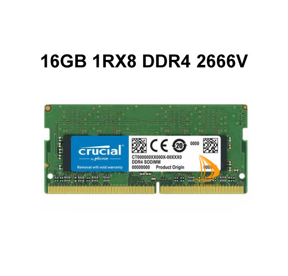 32GB Crucial 2x 16 GB 1RX8 PC4-2666V PC4-21300S DDR4 SO-DIMM 32GB Crucial 2x 16 GB 1RX8 PC4-2666V PC4-21300S DDR4 SO-DIMM