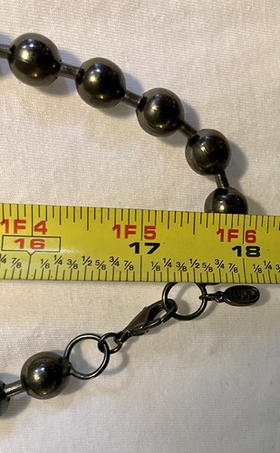 DOM Dominique Cohen 40” Gunmetal Bead Necklace  FREE SHIPPING 📦 l👀k!!! - Picture 11 of 11