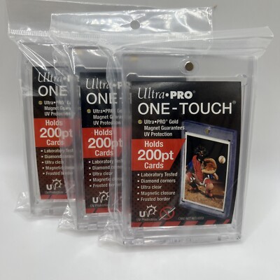 Ultra Pro One-Touch Thick Card 200pt Point Magnetic Card Holder - LOT of 3