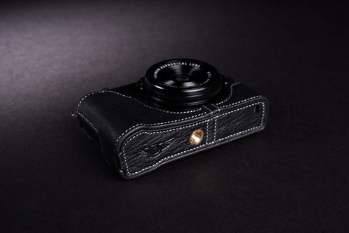 Genuine Real Leather Full Camera Case Bag Cover Pouch for FUJIFILM X70 Black - Picture 42 of 42