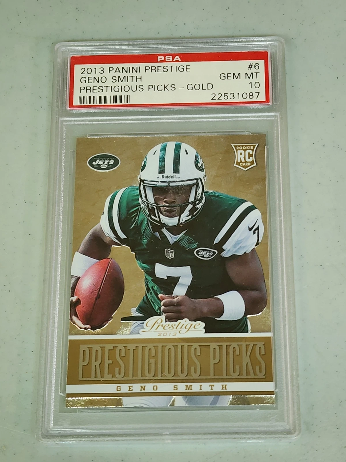 Geno Smith Panini Prestige Prestigious Picks #6 Gold
