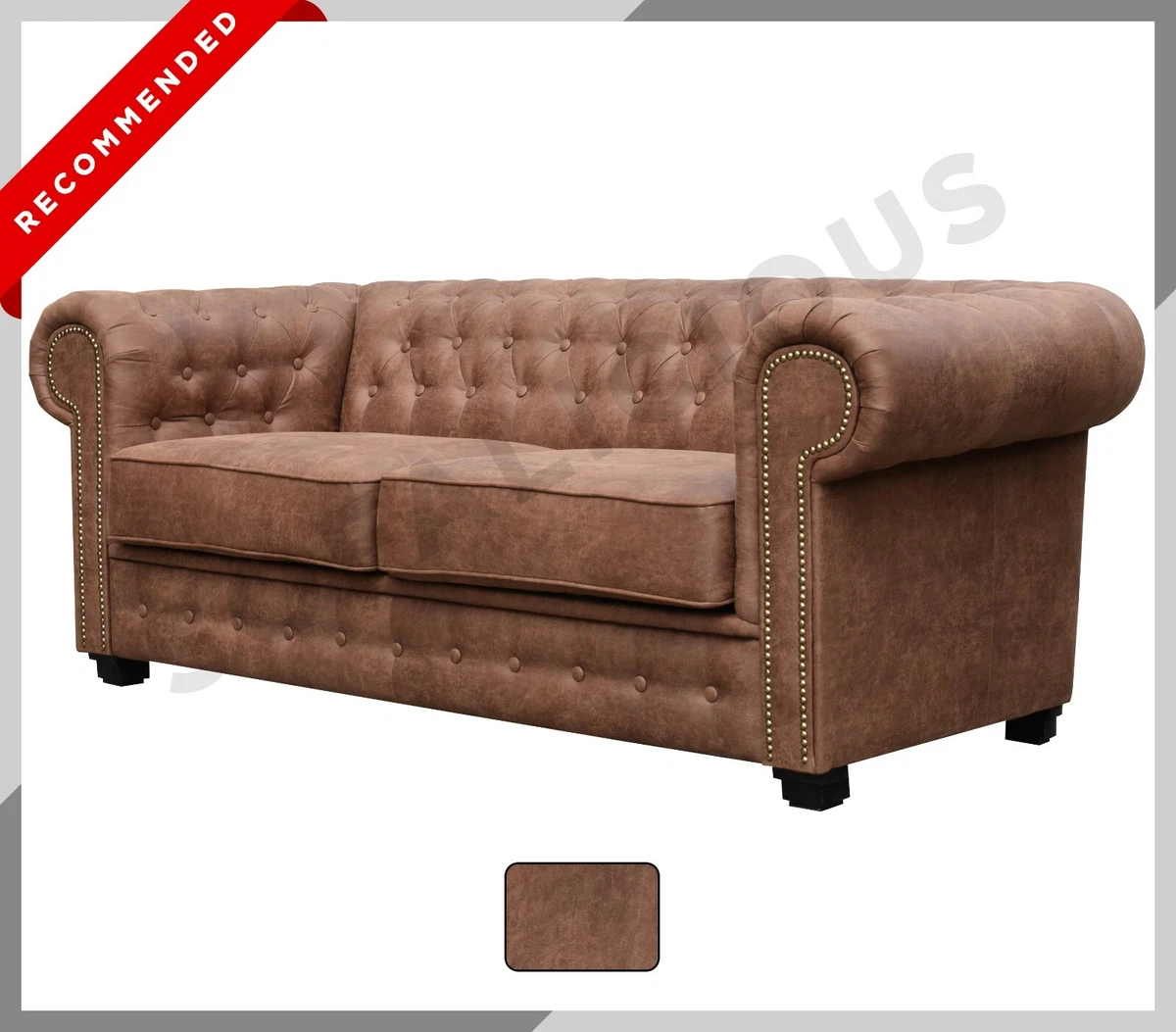CHESTERFIELD Astor 3 or 2 Seater Sofa Set Suite Armchair Brown