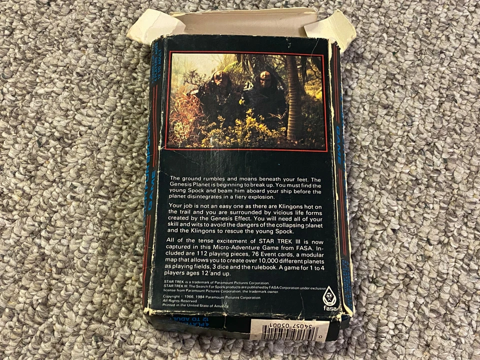 Star Trek III: The Search For Spock - Fasa 1984 - Completo (caja mal estado) Foto 3 de 3