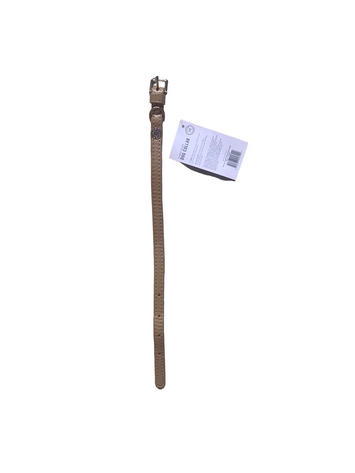 MARTHA STEWART VEGAN LEATHER DOG COLLAR COLOR BEIGE SIZE 14/S - Image 4 of 4