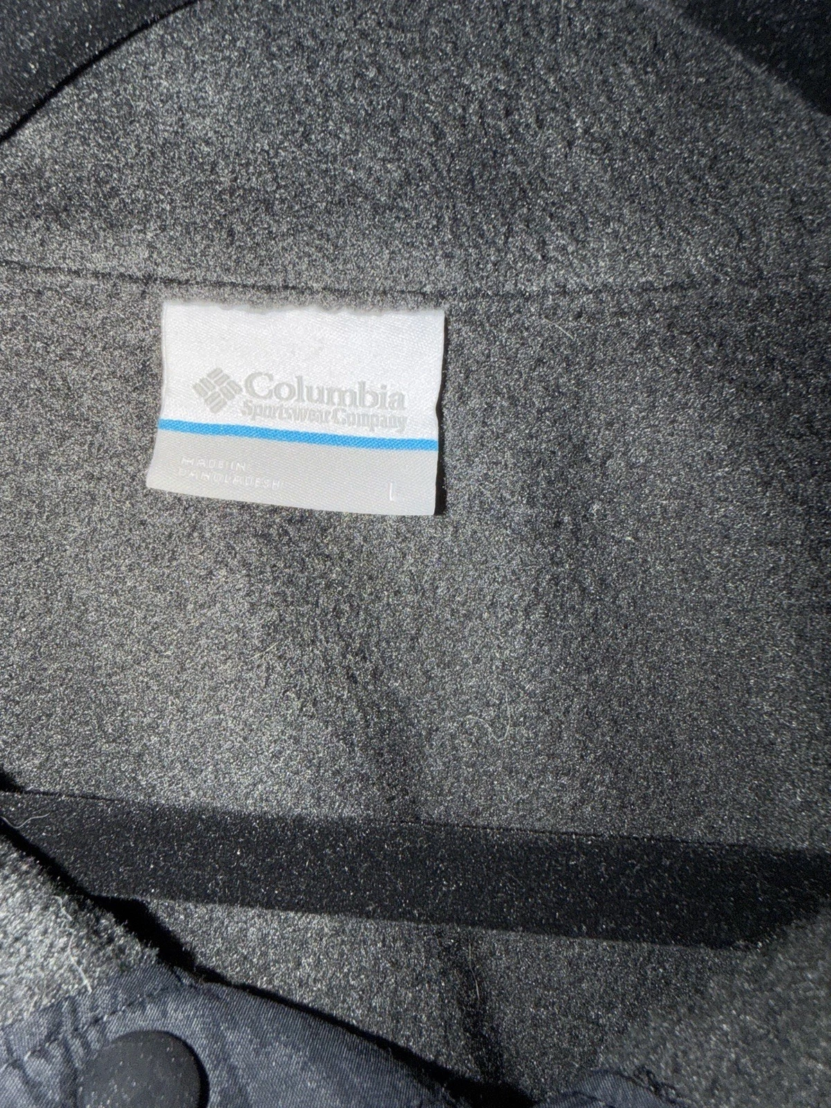 Columbia Steens Mountain Men’s Black 300 Fleece Snap Pullover Jacket L image 4
