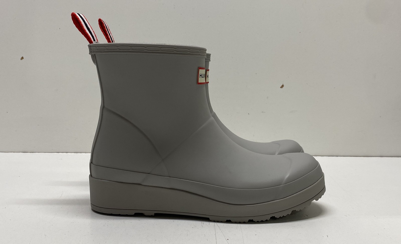 Hunter Gray Solid Boot Rain Boots Men 8 - image 3
