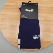 Capelli Sport Unisex 4-Cube Knee-High Match Socks DM3 Blue Large NWT