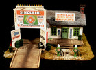 Sinclair Gas Station Built & Painted White AHM Building Structure HO 1:87 Scale — photo 1