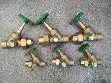 6 St. Absperrventil Schrägsitzventil mit Entleerung Lötmuffe, Absperrhahn