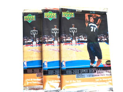 1999-2000 Upper Deck Basketball Game Jersey Edition Lot Of (3) Hobby Packs