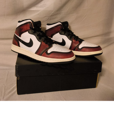 Nike Air Jordan 1 Mid SE Chicago Wear-Away DV9565-006 mens shoes sz8