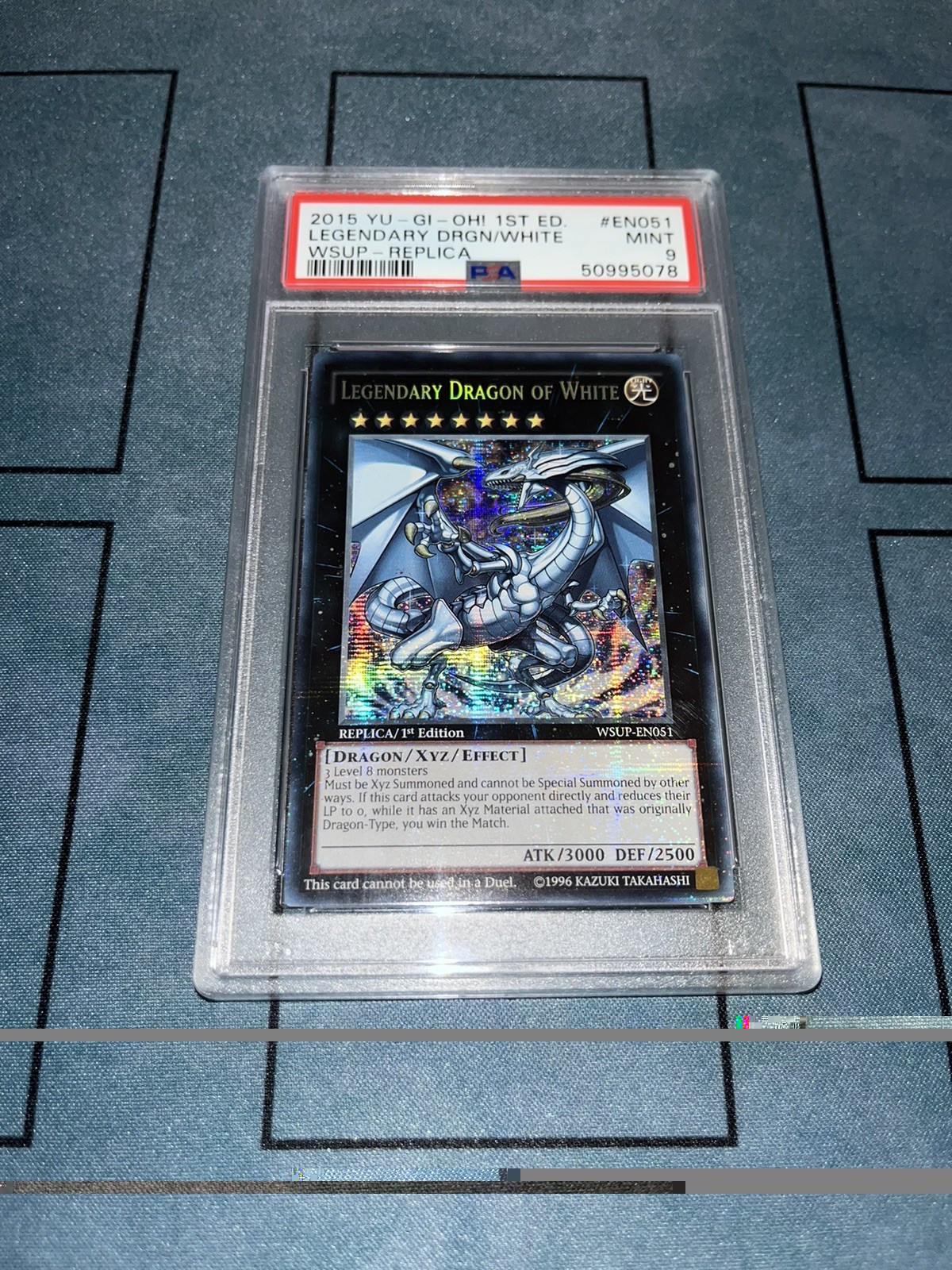 Legendary Dragon Of White WSUP-EN051 Prismatic Secret Rare PSA 9 MINT view 2