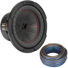 Kicker 48CWR82 CompR 8" Subwoofer, DVC, 2-ohm - Includes Speaker Wire