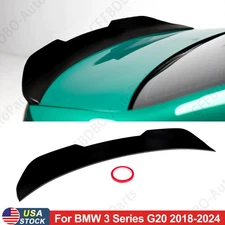 PSM STYLE HIGHKICK GLOSS BLACK TRUNK SPOILER WING FOR 19-25 BMW G20 330i G80 M3 