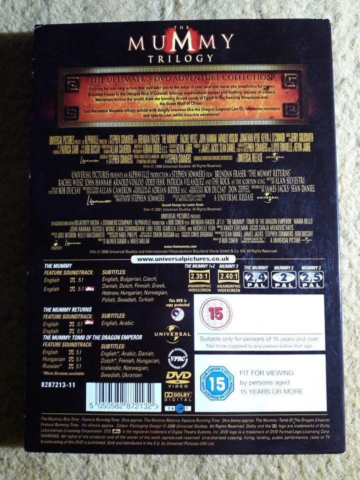 The Mummy / The Mummy Returns / The Mummy - Tomb Of The Dragon Emperor (Box Set) - Image 2 of 4