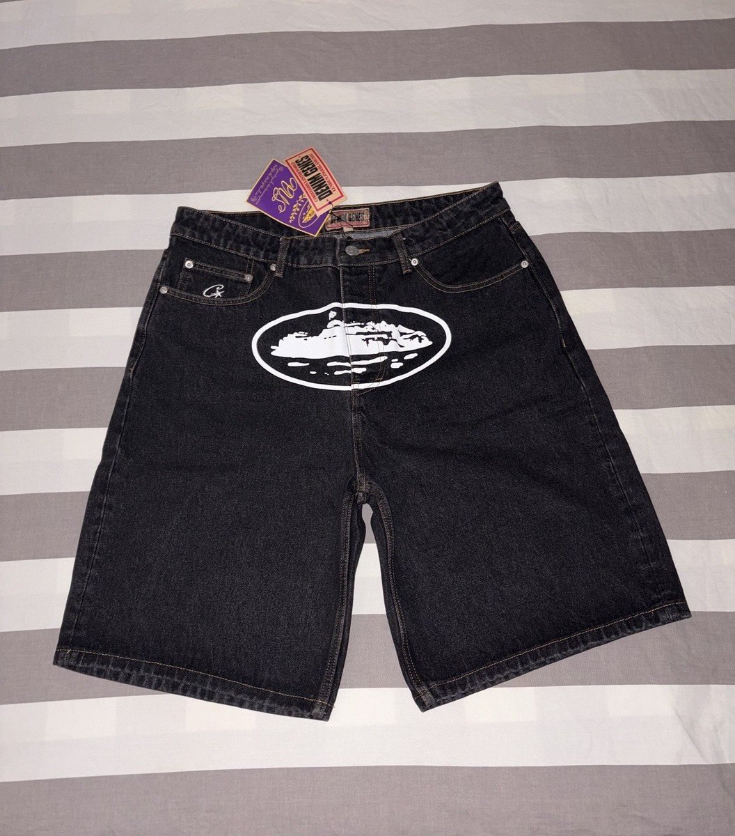 corteiz コルテイズAlcatrazカーゴショートパンツ 黒 Corteiz Alcatraz Baggy Denim Shorts In Washed Black Size 34 Brand